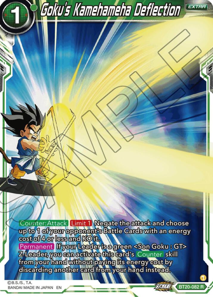 Goku's Kamehameha Deflection BT20-082 card from Power Absorbed