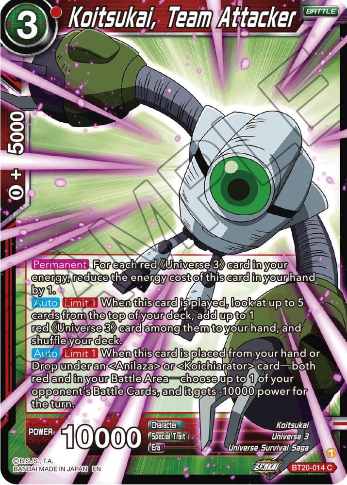Koitsukai, Team Attacker BT20-014 card from Power Absorbed