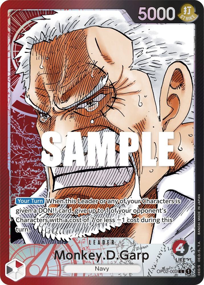 Monkey.D.Garp (Alternate Art) OP02-002 card from Paramount War