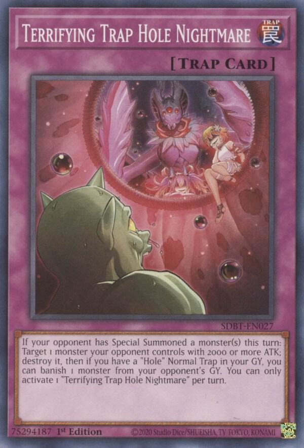 Terrifying Trap Hole Nightmare SDBT-EN027 card from Structure Deck: Beware of Traptrix