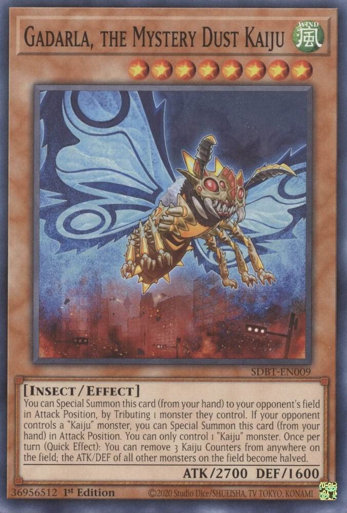 Gadarla, the Mystery Dust Kaiju SDBT-EN009 card from Structure Deck: Beware of Traptrix