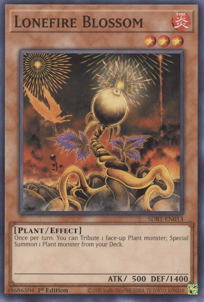 Lonefire Blossom SDBT-EN013 card from Structure Deck: Beware of Traptrix