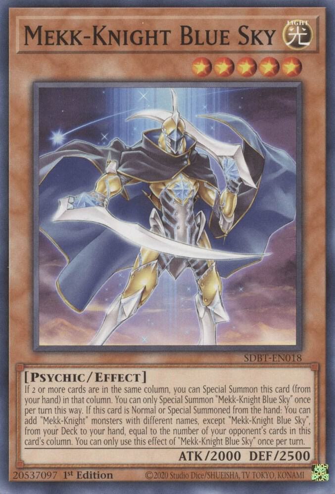 Mekk-Knight Blue Sky SDBT-EN018 card from Structure Deck: Beware of Traptrix