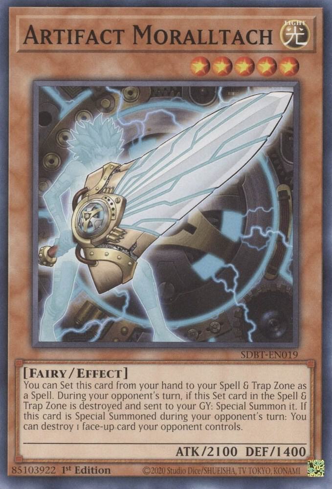 Artifact Moralltach SDBT-EN019 card from Structure Deck: Beware of Traptrix