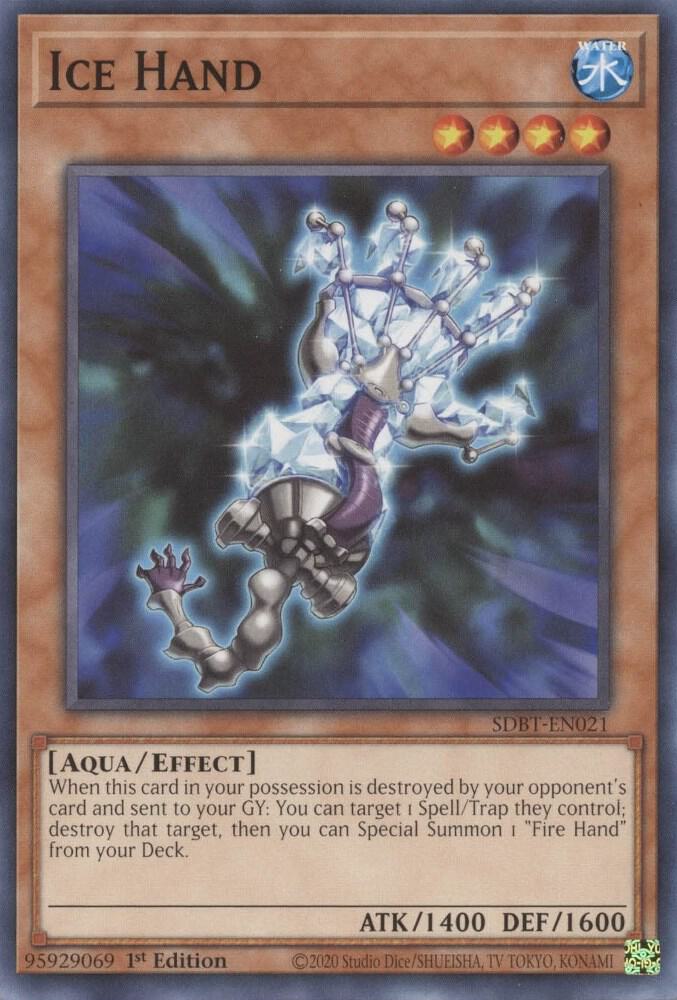 Ice Hand SDBT-EN021 card from Structure Deck: Beware of Traptrix