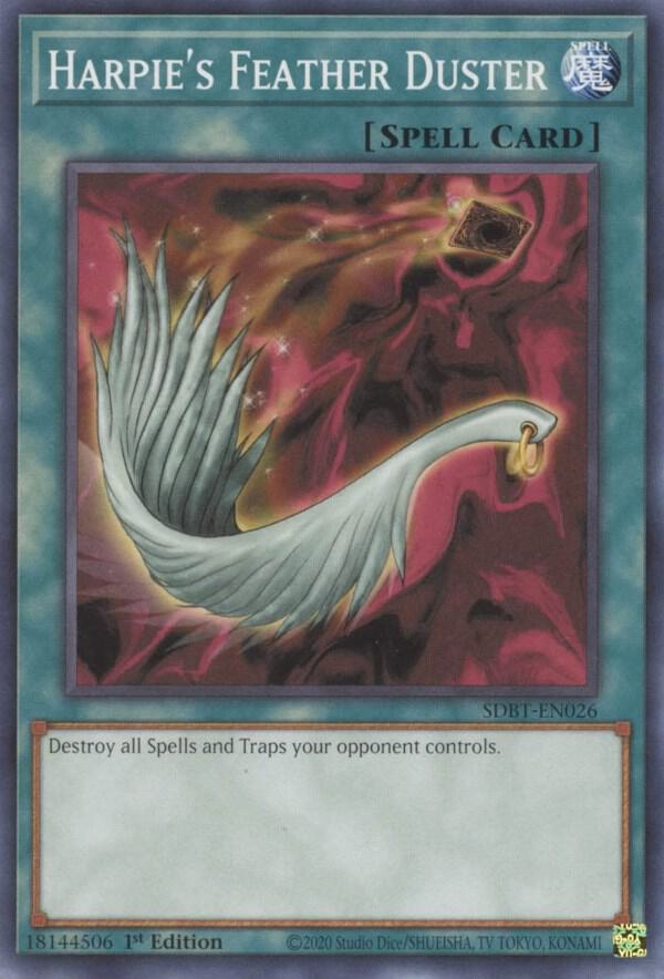 Harpie's Feather Duster SDBT-EN026 card from Structure Deck: Beware of Traptrix