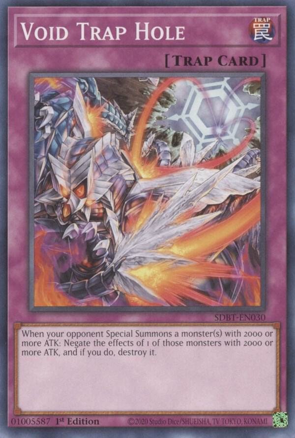 Void Trap Hole SDBT-EN030 card from Structure Deck: Beware of Traptrix