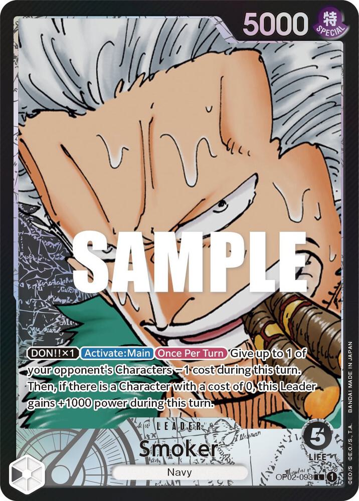 Smoker (Alternate Art) OP02-093 card from Paramount War