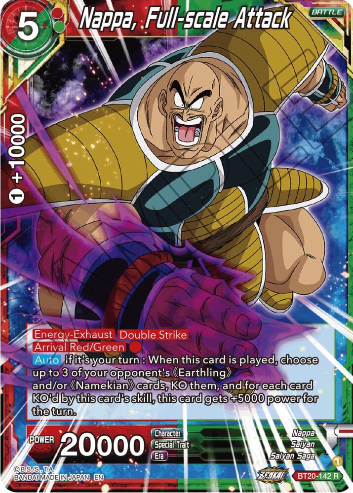 Nappa, Full-scale Attack BT20-142 card from Power Absorbed