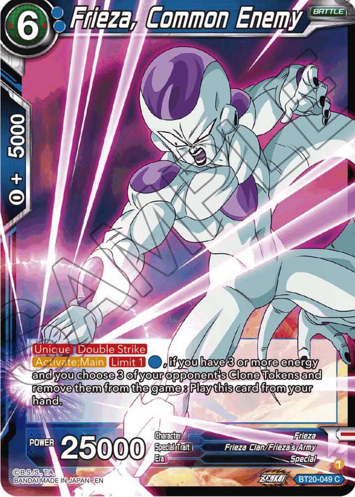 Frieza, Common Enemy BT20-049 card from Power Absorbed
