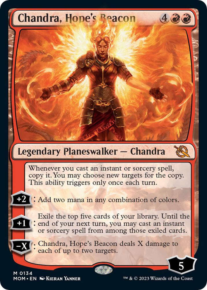 Chandra, Hope's Beacon 134 card from March of the Machine