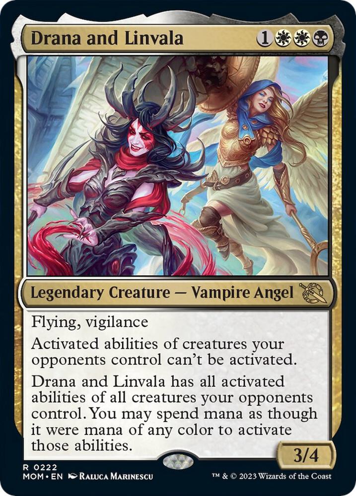 Drana and Linvala 222 card from March of the Machine