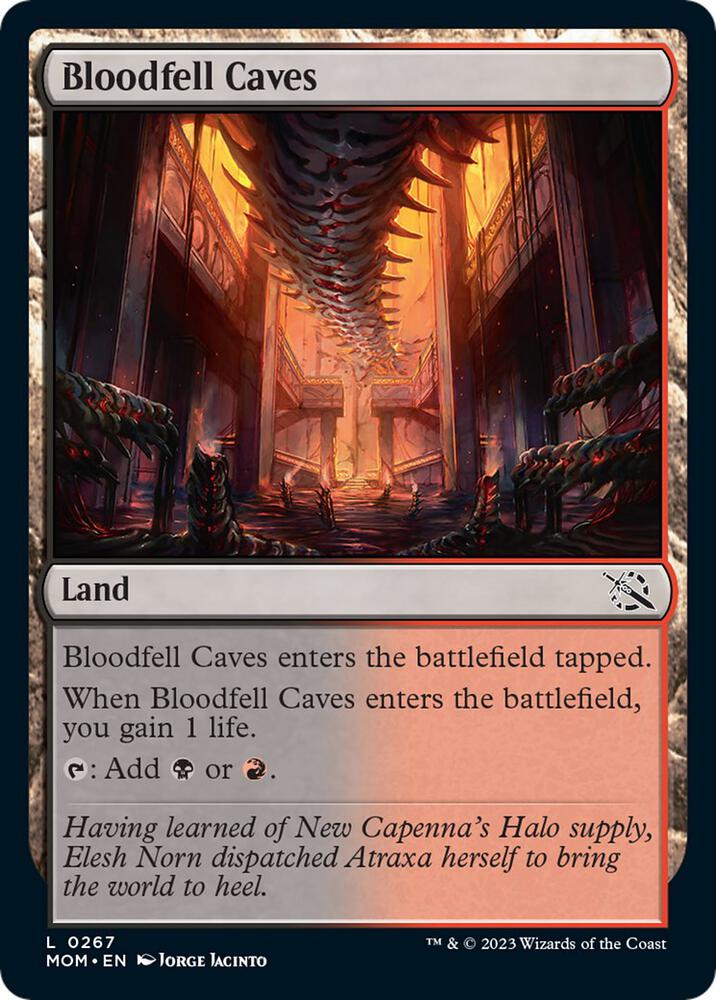 Bloodfell Caves 267 card from March of the Machine
