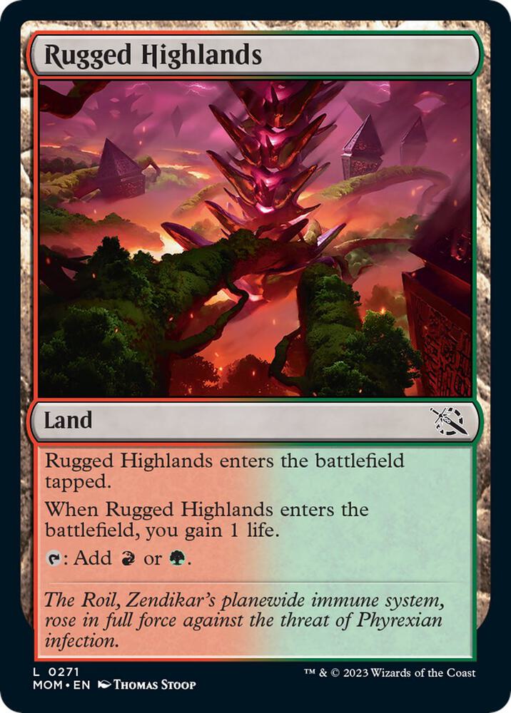 Rugged Highlands 271 card from March of the Machine