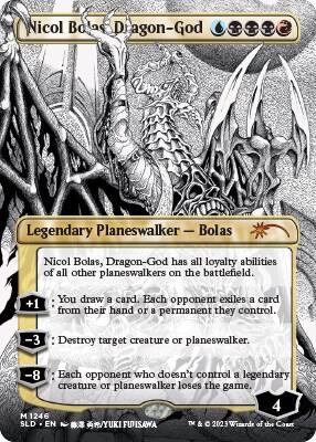 Nicol Bolas, Dragon-God (Borderless) 1246 card from Secret Lair Drop Series