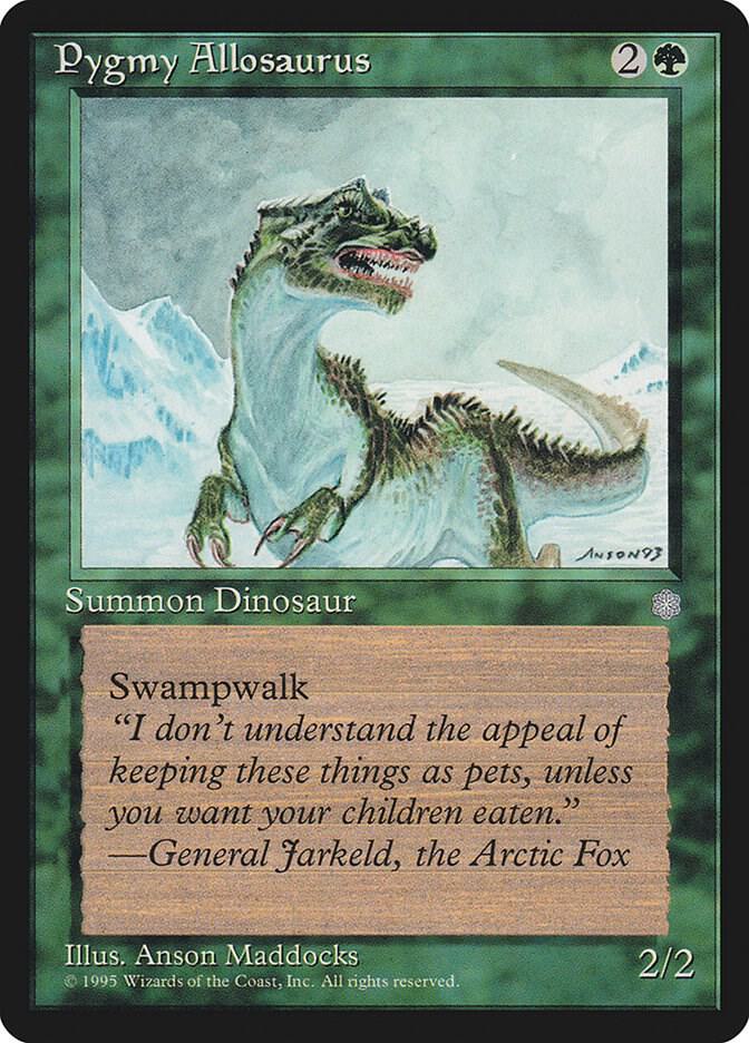 Pygmy Allosaurus card from Ice Age