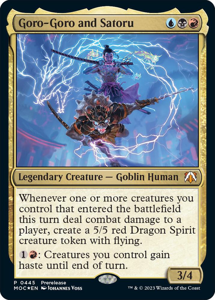 Goro-Goro and Satoru 445 card from Prerelease Cards
