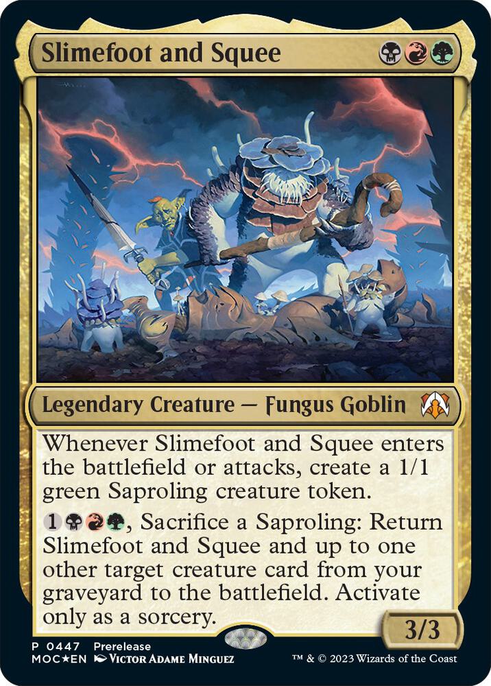 Slimefoot and Squee 447 card from Prerelease Cards