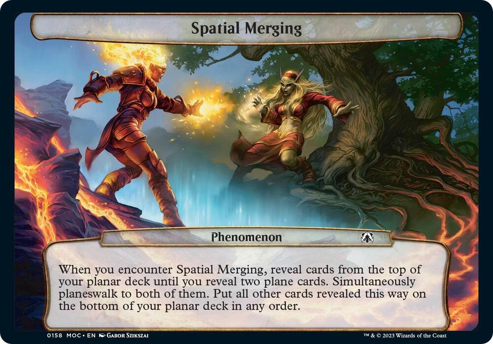 Spatial Merging 158 card from Planechase: March of the Machine