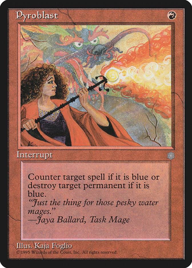 Pyroblast 213 card from Ice Age
