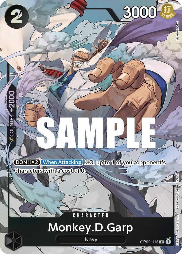 Monkey.D.Garp (Alternate Art) OP02-115 card from Paramount War