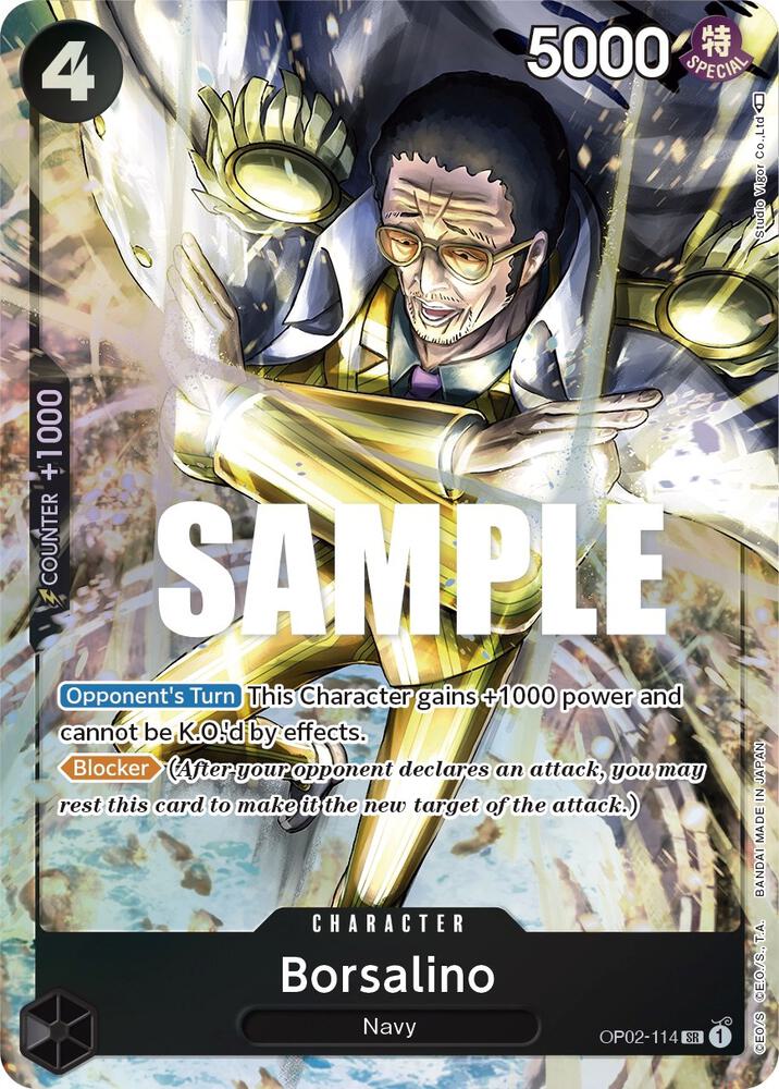 Borsalino (Alternate Art) OP02-114 card from Paramount War