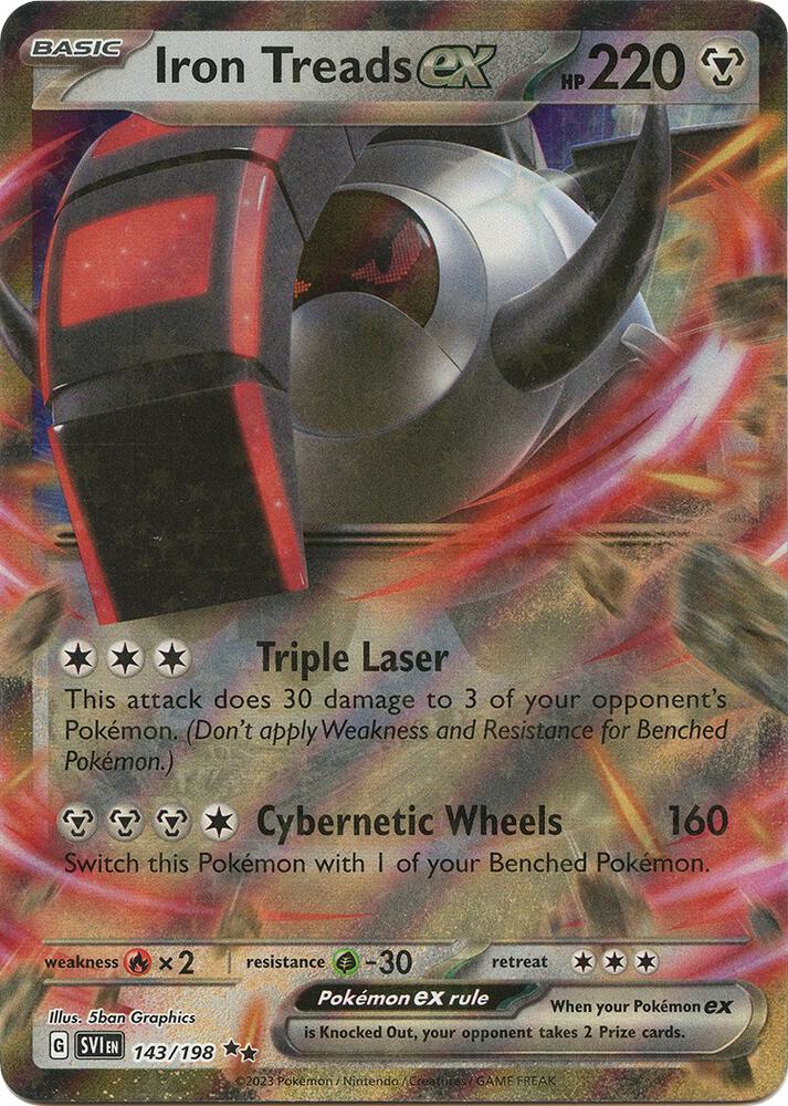 Iron Treads ex 143/198 card from SV01: Scarlet & Violet Base Set