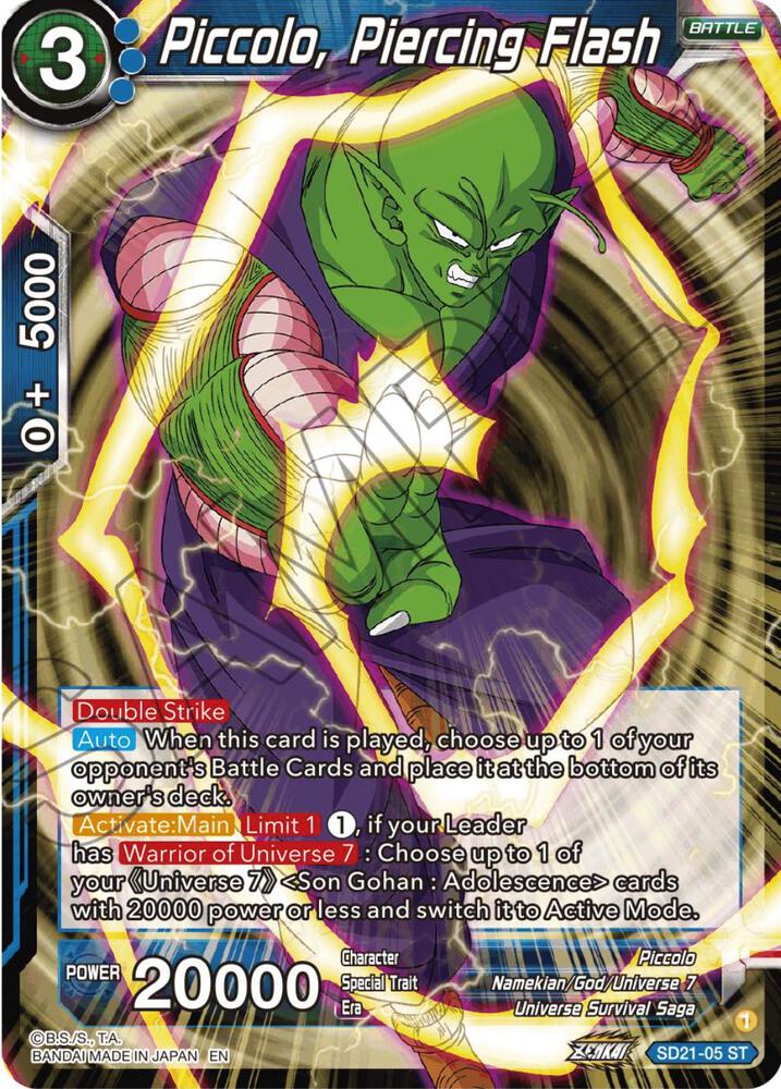 Piccolo, Piercing Flash SD21-05 card from Power Absorbed