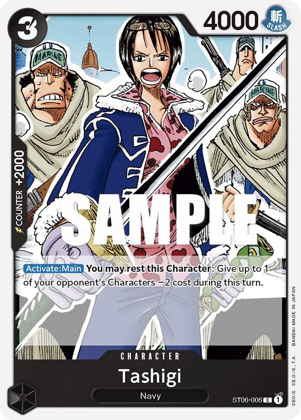 Tashigi ST06-006 card from Starter Deck 6: Absolute Justice
