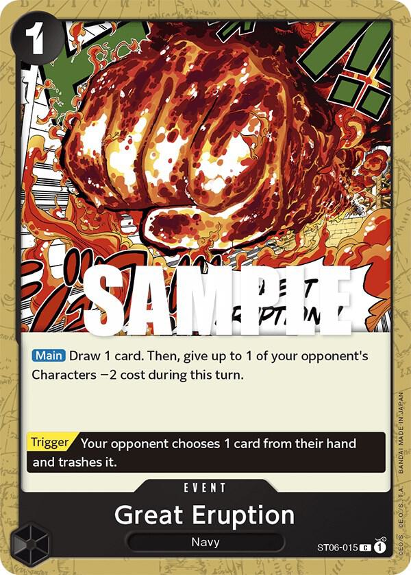 Great Eruption ST06-015 card from Starter Deck 6: Absolute Justice