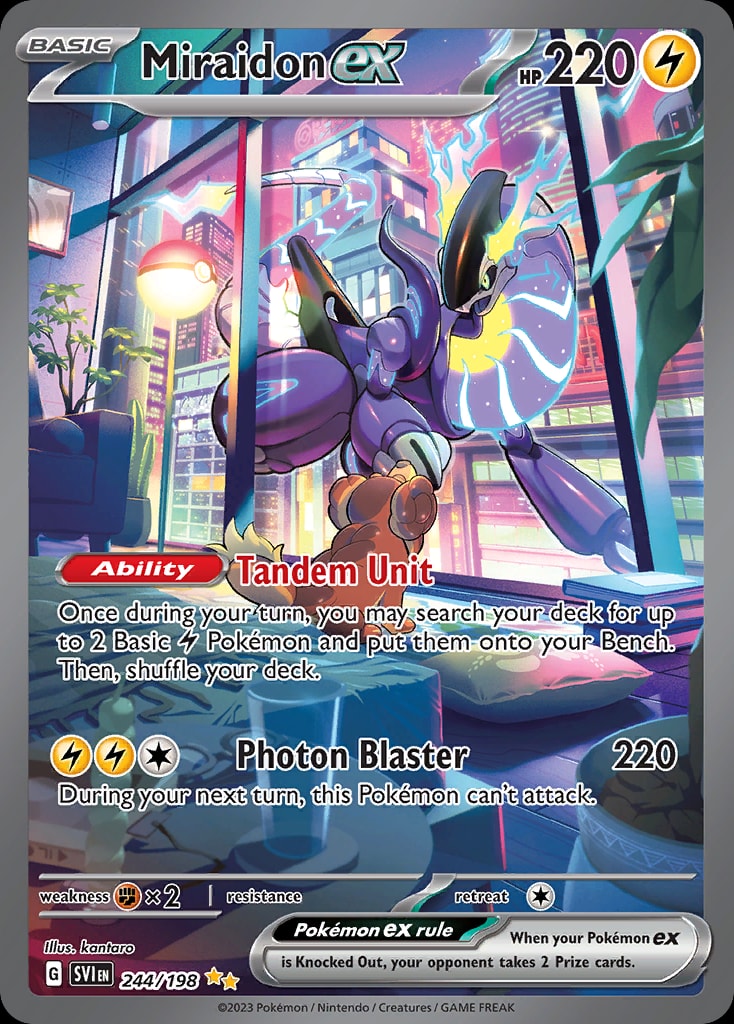 Miraidon ex 244/198 card from SV01: Scarlet & Violet Base Set