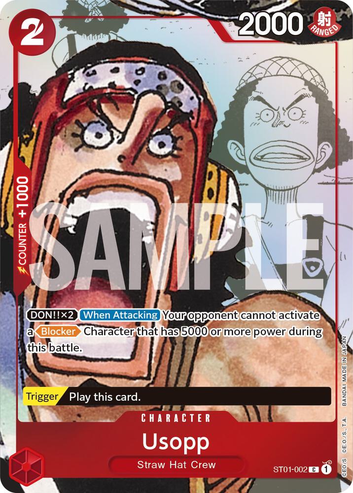 Usopp (Alternate Art) ST01-002 card from One Piece Promotion Cards