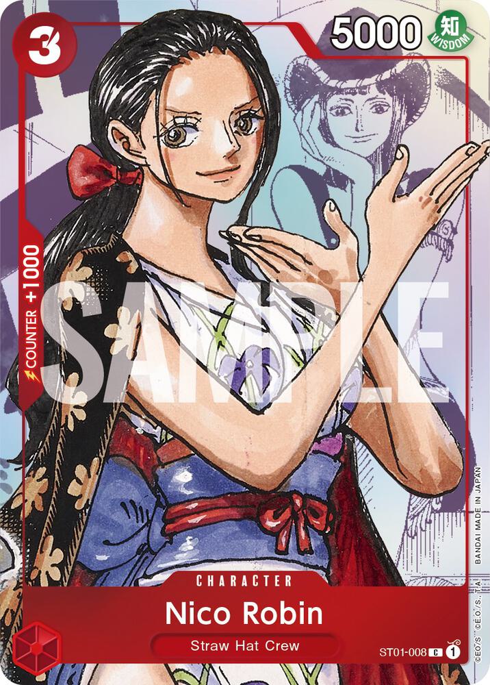 Nico Robin (Alternate Art) ST01-008 card from One Piece Promotion Cards