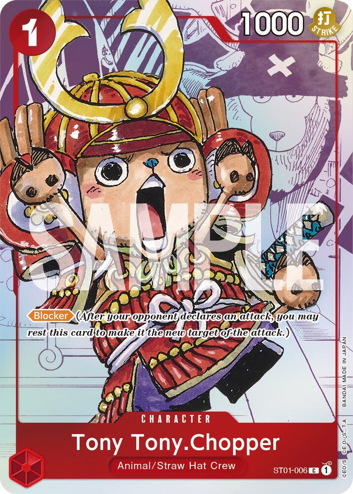 Tony Tony.Chopper (Alternate Art) ST01-006 card from One Piece Promotion Cards