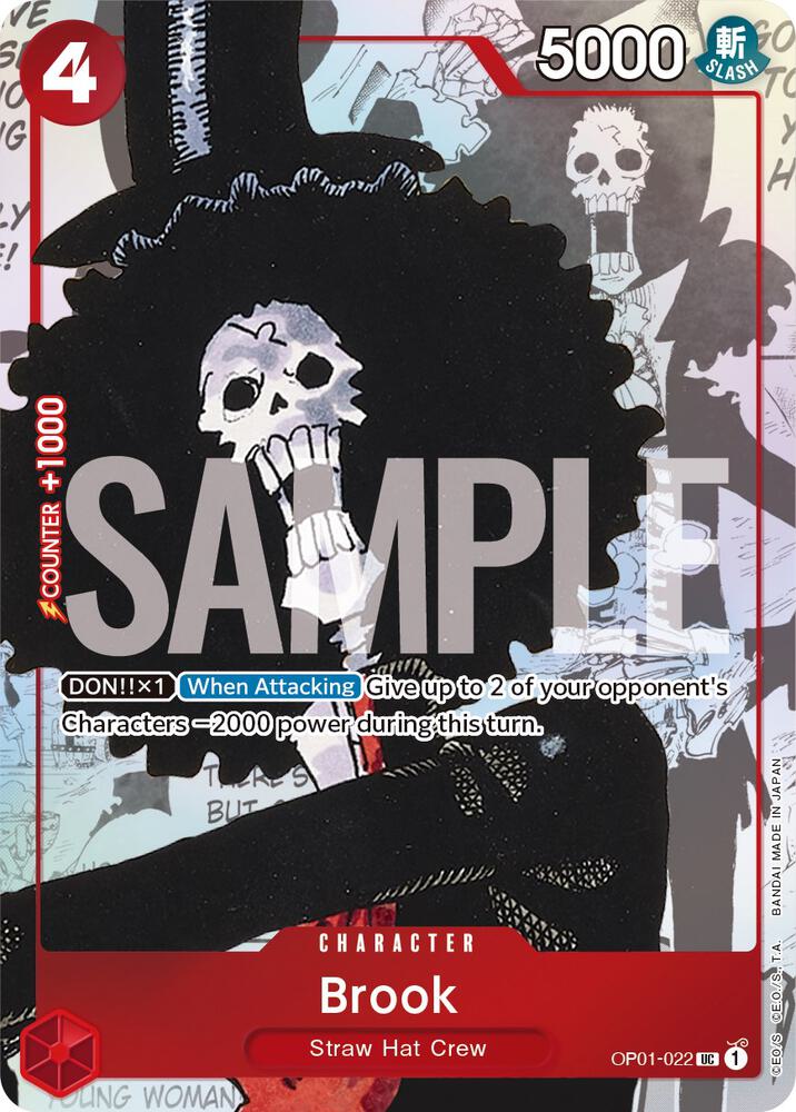 Brook (Alternate Art) OP01-022 card from One Piece Promotion Cards