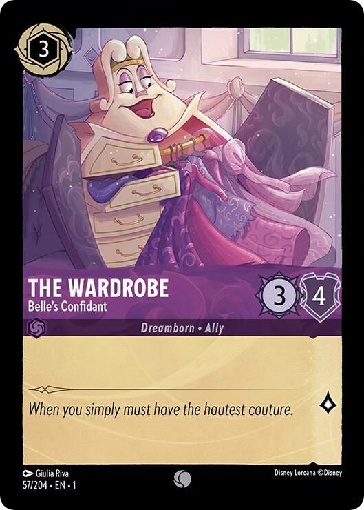 The Wardrobe - Belle's Confidant 57/204 card from The First Chapter