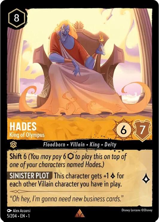 Hades - King of Olympus 5/204 card from The First Chapter