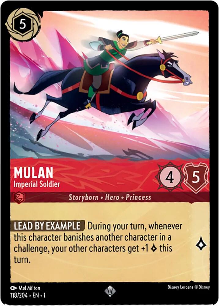 Mulan - Imperial Soldier 118/204 card from The First Chapter