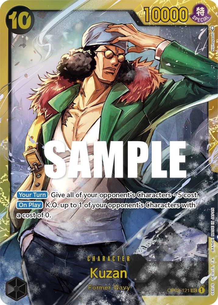 Kuzan OP02-121 card from Paramount War