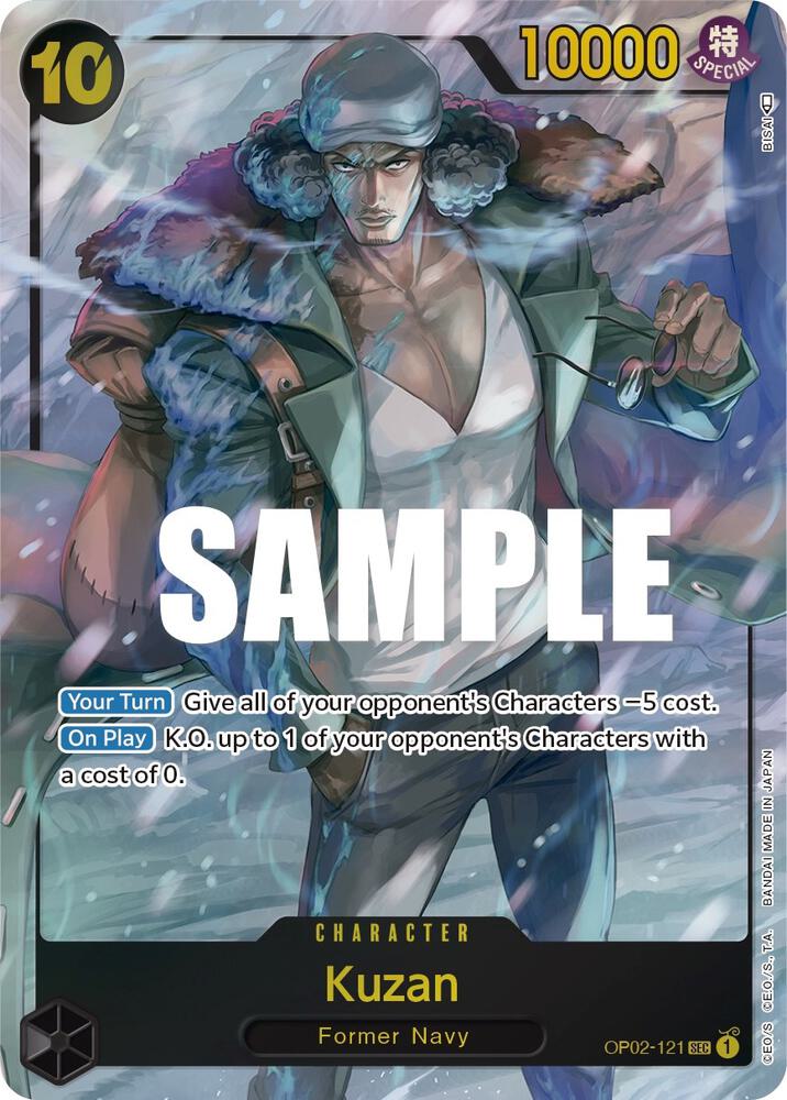 Kuzan (Alternate Art) OP02-121 card from Paramount War