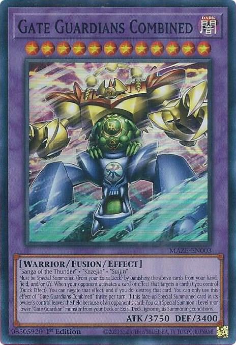 Gate Guardians Combined MAZE-EN003 card from Maze of Memories