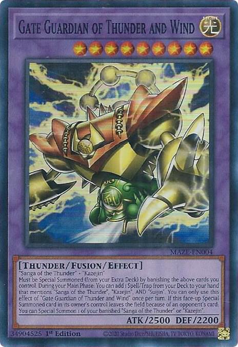 Gate Guardian of Thunder and Wind MAZE-EN004 card from Maze of Memories