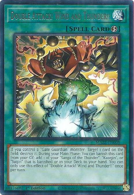 Double Attack! Wind and Thunder!! MAZE-EN008 card from Maze of Memories