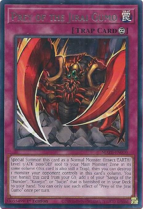 Prey of the Jirai Gumo MAZE-EN010 card from Maze of Memories