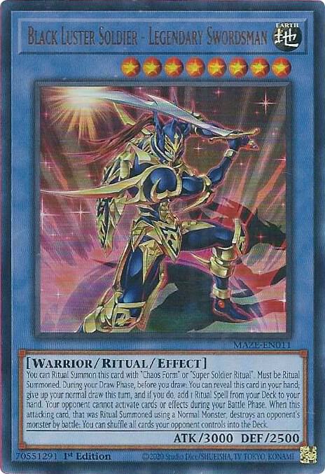 Black Luster Soldier - Legendary Swordsman MAZE-EN011 card from Maze of Memories