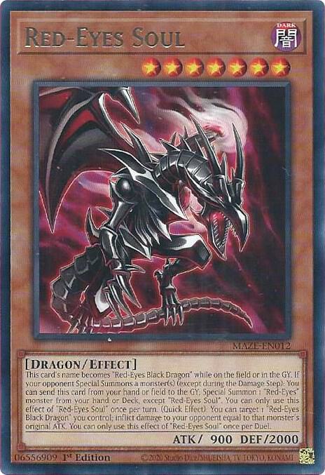 Red-Eyes Soul MAZE-EN012 card from Maze of Memories