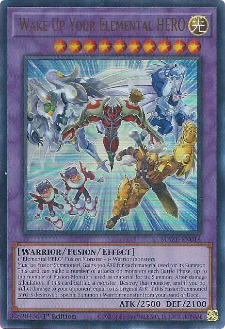 Wake Up Your Elemental HERO MAZE-EN014 card from Maze of Memories