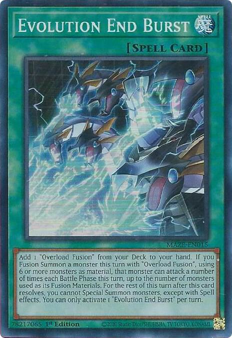 Evolution End Burst MAZE-EN015 card from Maze of Memories