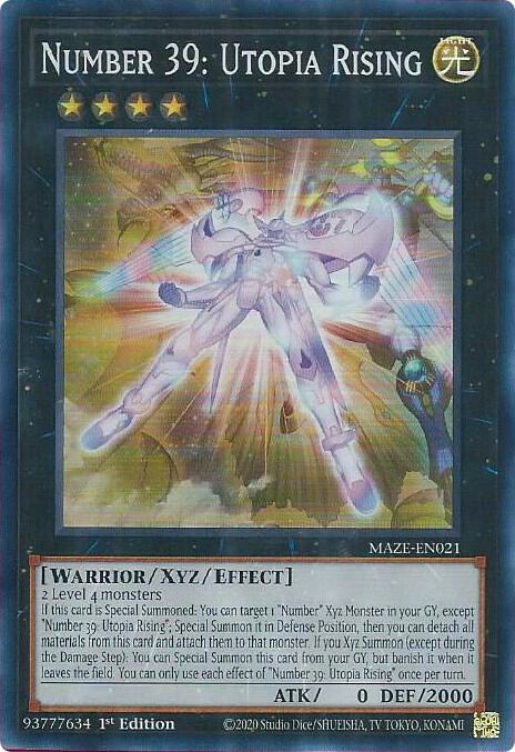 Number 39: Utopia Rising MAZE-EN021 card from Maze of Memories