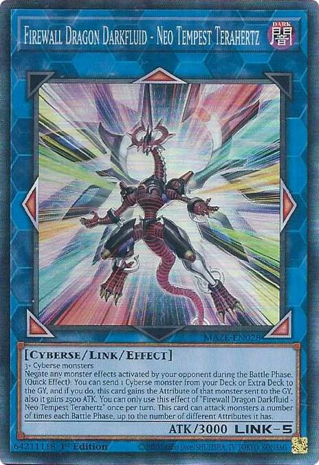 Firewall Dragon Darkfluid - Neo Tempest Terahertz (CR) MAZE-EN028 card from Maze of Memories